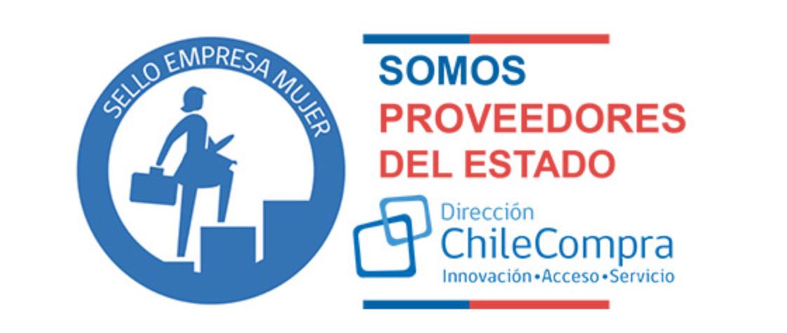 Sello Empresa Mujer y Somos Proveedores del Estado - Direccion ChileCompra